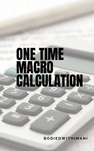 One Time Macro Calculation